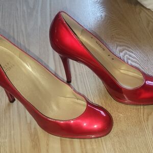 Stuart Weitzman Glossy Scarlet Heels